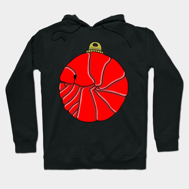 red isopod bauble Hoodie by Artbychb